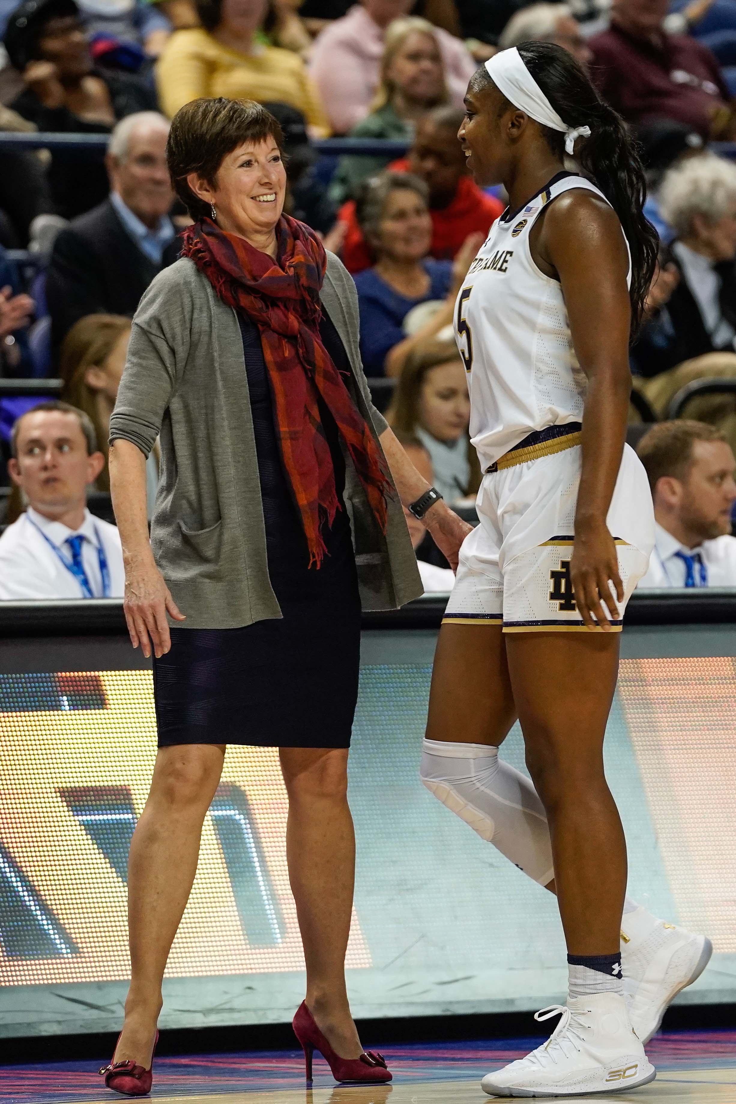 Coach Muffet McGraw led Notre Dame to two national titles and seven other trips to the Final Four during a three-decade career that earned her a spot in the Hall of Fame.