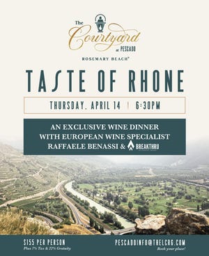 A Taste of Rhone will include a four-course dinner with wine pairings selected by European wine specialist Raffaele Benassi.