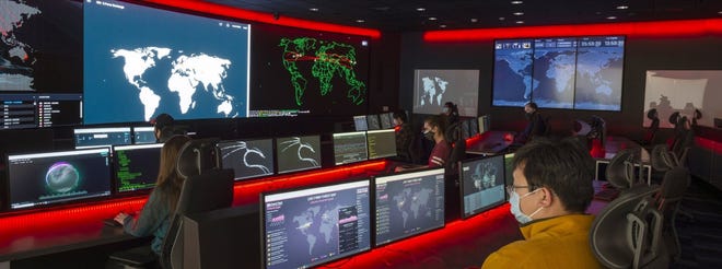 Bridgewater State University plans to create a cybersecurity facility similar to the Cyber ​​Range and Training Center at the ESL Global Cybersecurity Institute at the Rochester Institute of Technology, in Rochester, NY (pictured).  This virtual and physical lab allows people to simulate network cyber attacks and troubleshooting scenarios.
