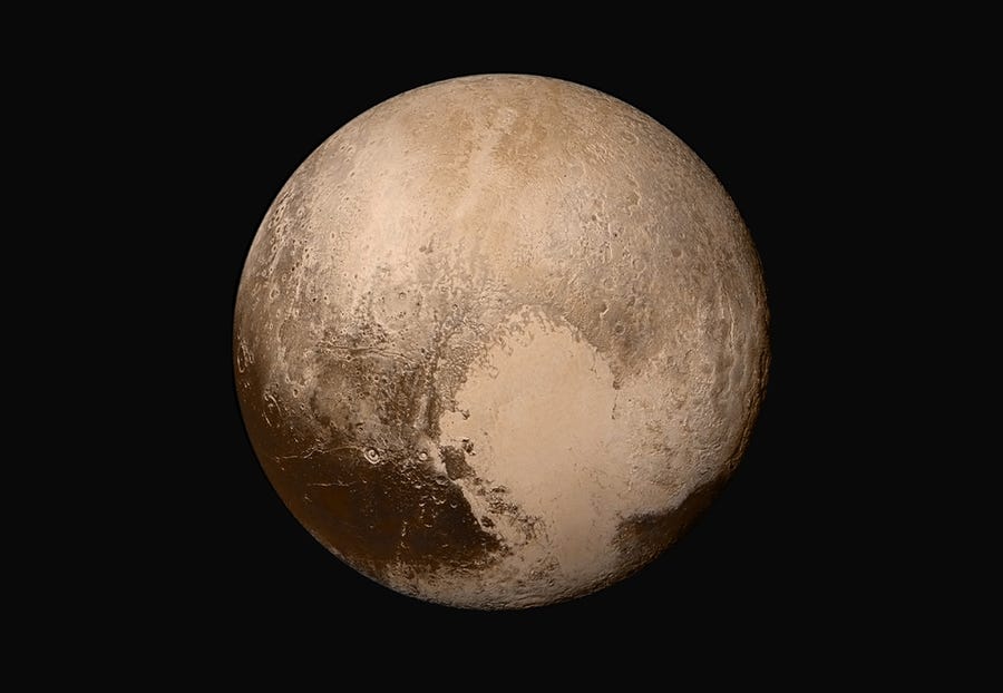 Four images from New Horizons' Long Range Reconnaissance Imager (LORRI) were combined with color data from the Ralph instrument to create this sharper global view of Pluto. The images were captured by NASA's New Horizons mission in July, 2015, when the spacecraft did a flyby around Pluto and it's moons. The images are still being interpreted by scientist. A new photo analysis was published this Tuesday, March 29, on Nature Communications. 