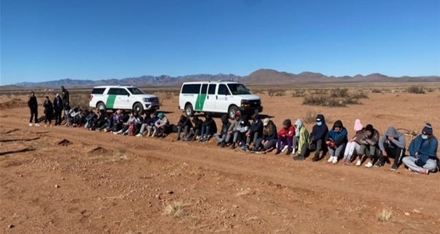 U.S. Border Patrol agents rescued two large groups in the New Mexico desert last Thursday.