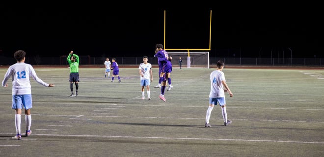 The Eastlake boys soccer team defeated Euless Trinity, 3-2, on Thursday afternoon in the Class 6A regional quarterfinals at Lubbock Cooper High School.