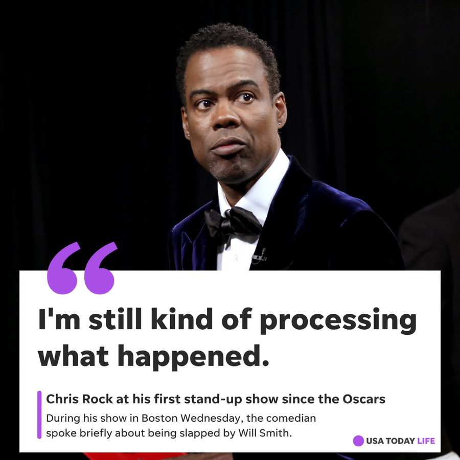 Chris Rock is seen backstage during the 94th Annual Academy Awards at the Dolby Theatre in Los Angeles on Sunday, March 27, 2022.