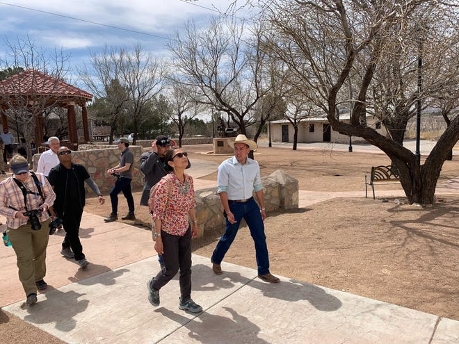 U.S. Secretary of the Interior Deb Haaland visits Doña Ana Village March 27, 2022 and tours the colonia's historic land with the village association.