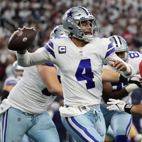 Dallas Cowboys quarterback Dak Prescott threw for 