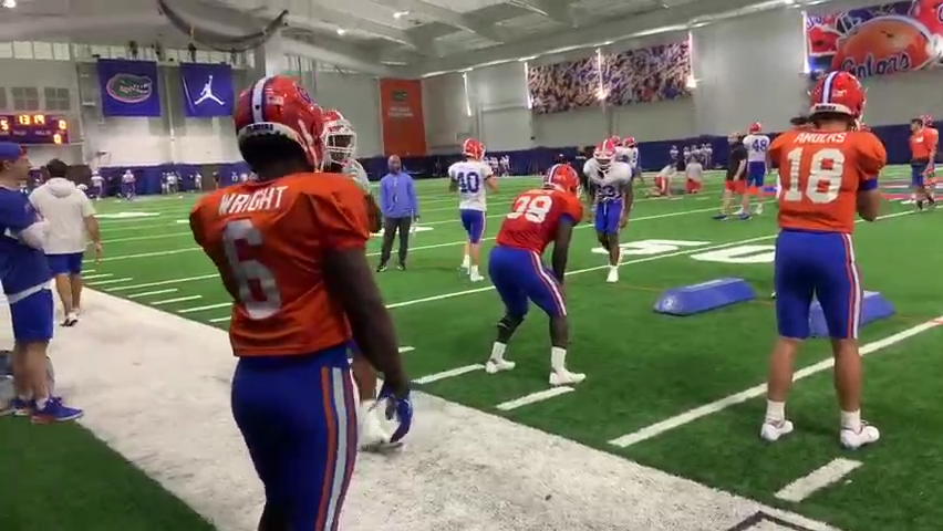 UF running back Nay’Quan Wright back at practice