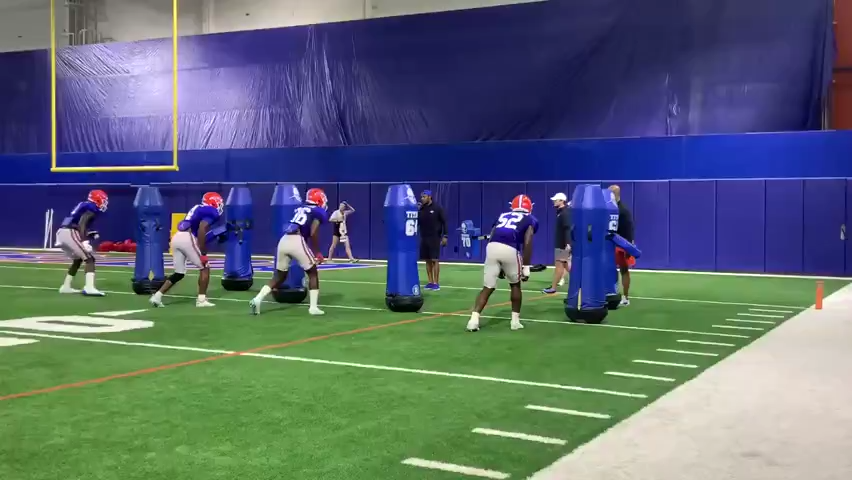 OLB/JACK unit during Florida spring practice