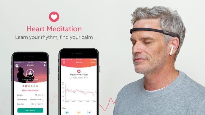 The Muse 2 is a lightweight brain-sensing headband, embedded with sensors, that provide real-time feedback on brain activity, heart rate, breath and body movements – and communicates it all wirelessly to your Apple or Android device.