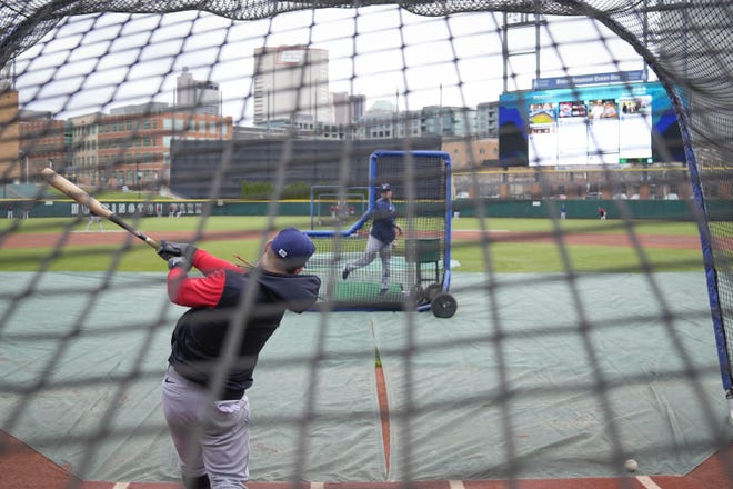 Clippers third baseman Gavin Collins takes batting practice at Huntington Park. The Clippers open Tuesday at Lehigh Valley, and the home opener is April 12.
