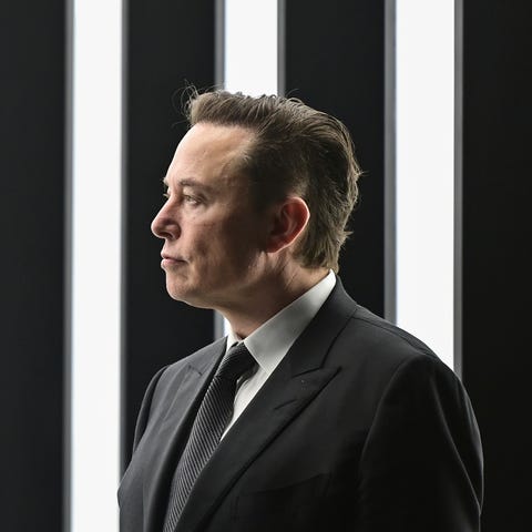 Elon Musk, Tesla CEO, attends the opening of the T