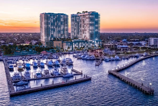 عرض فنان لمجمع Nautilus 220 السكني المرموق بالقرب من الواجهة البحرية في Lake Park.