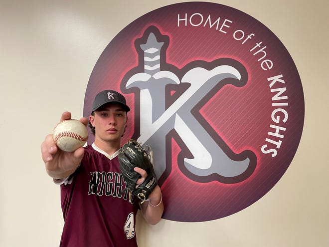 King's Christian junior Carson Magill suffered a horrific knee injury as a freshman. Magill couldn't be a catcher after the injury, so instead he turned to pitching, where he's opening the eyes of Division-I coaches.