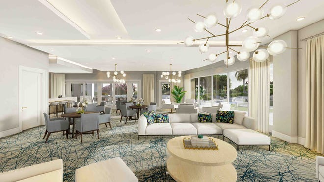 The EL, Grandview’s amenity hub, is elevated to a higher floor to maximize outdoor views of mangrove-fringed Estero Bay and provide a connection to nature.