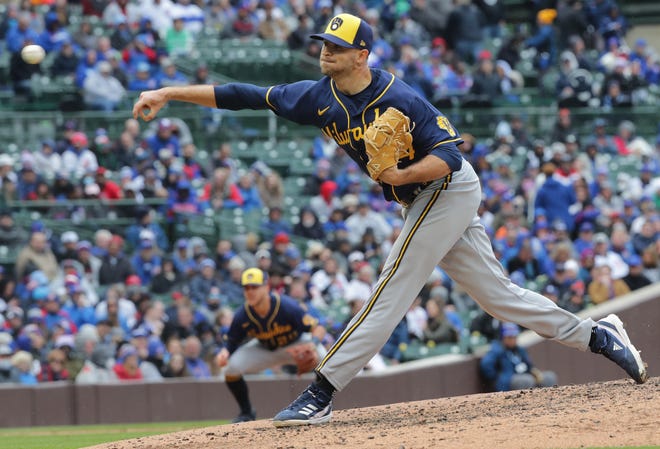 Brewers relief pitcher Jake Cousins  has been placed on the 10-day injured list with right elbow effusion.