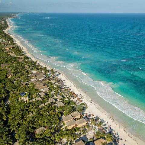 Thirteenth-century Mayan ruins meet the turquoise 