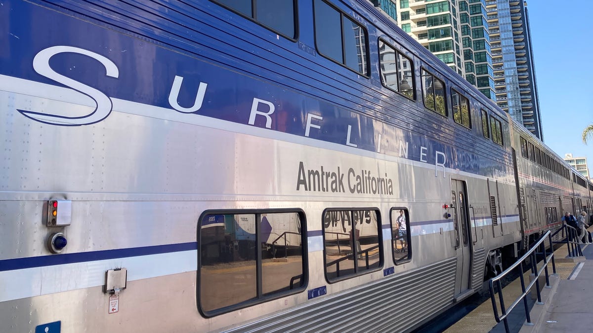 The Pacific Surfliner train, which runs along the west coast.