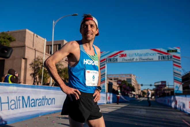 Austin runner David Fuentes was feeling good after winning the 2020 3M Half Marathon in downtown Austin. An experienced runner who already has competed in a handful of Statesman Capitol 10,000 races, Fuentes finished second in the 2018 Cap 10K, the last time the race was held. This year's race will be Sunday.