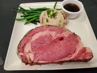 Jerry Longo's Meatballs and Martinis will offer a queen cut Prime Rib au jus for Easter served with Garlic Mashed Potato and Green Beans, $64.