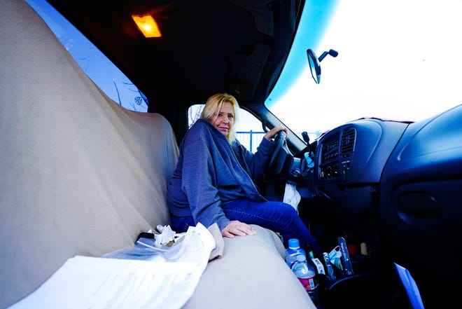 Karla Finocchio, 55, was homeless and living in her truck in Phoenix. Finocchio is one face of America's graying homeless population, a rapidly expanding group of destitute and desperate people 50 and older suddenly without a permanent home after a job loss, divorce, family death or health crisis during the COVID-19 pandemic.
