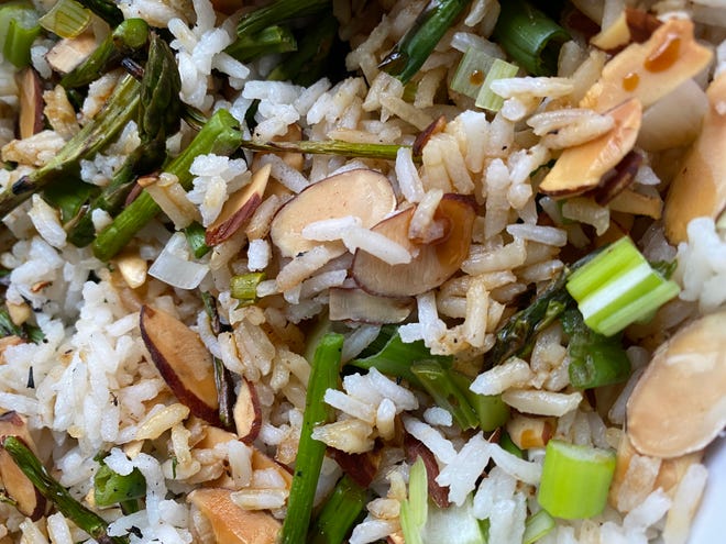 Each spring, I think of this recipe when we start to grill outdoors and enjoy the seasons weather — when the wind and dirt aren’t blowing, in which case, dirty rice might be more appropriate.
