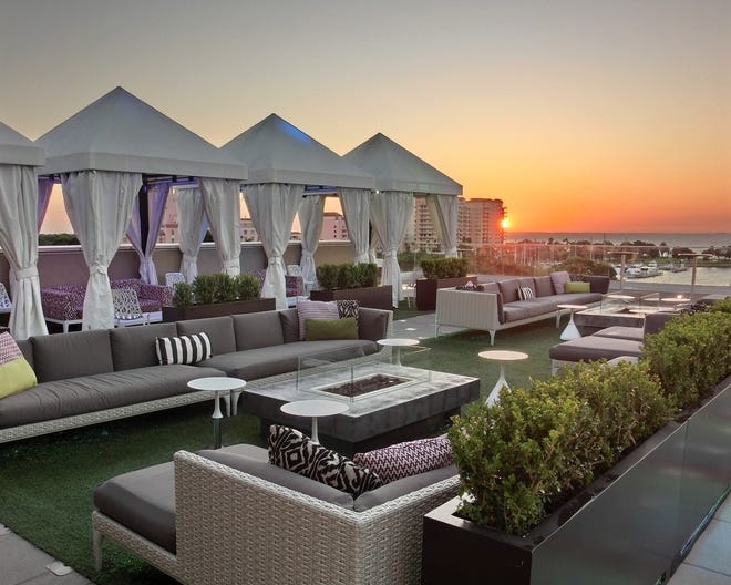 The Birchwood Canopy rooftop bar is in downtown St. Petersburg.