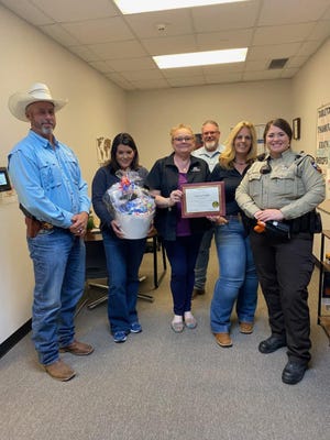 The Erath County Sheriff's Office recently recognized Deputy Vanessa Griffin for being selected as an Erath County Hero. Griffin started her career at the sheriff’s office as a jailer and rose in the jail to the rank of Captain. She then took on the challenge of going to the Law Enforcement Police Academy and becoming a deputy. She has since joined the Erath County Sheriff’s Office SWAT team. "Griffin is a valuable asset to this department. A true leader among her peers and a great servant to the citizens of Erath County. Congratulations Deputy Griffin on this recognition," reads a post on the sheriff's Facebook page.