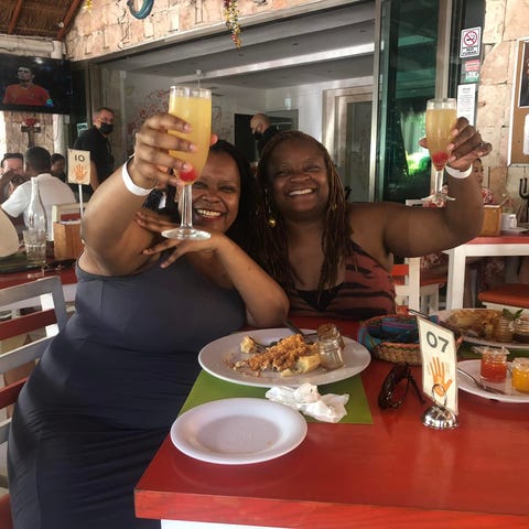 Kimberly West and Keturah Kendrick during brunch a