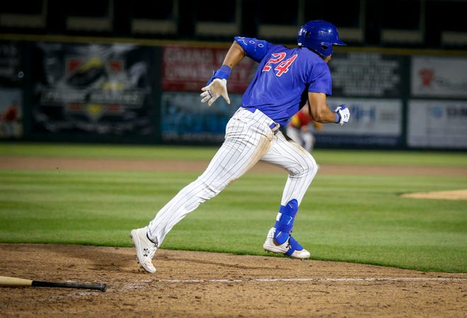 Iowa Cubs outfielder Brennen Davis missed most of the 2022 season due to back surgery.