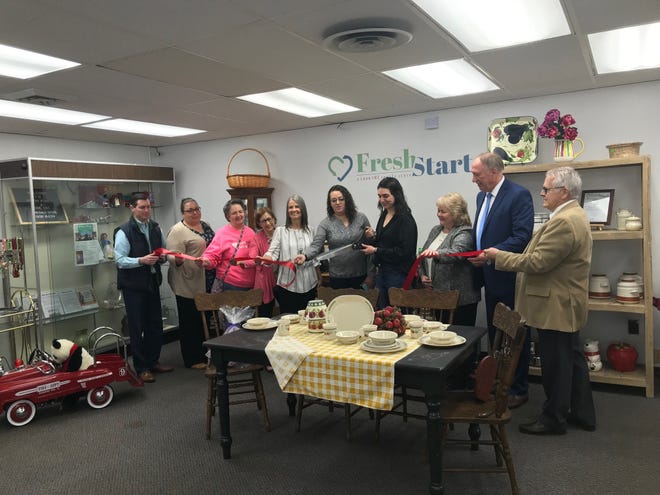 Fresh Start, 115 Park Avenue West, celebrated its grand opening Wednesday morning with local leaders. The thrift shop accepts donations and helps those who need a hand up.