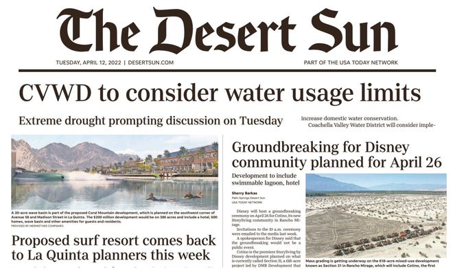 Readers saw irony in the contrast of headlines on Desert Sun articles from Monday and Tuesday.