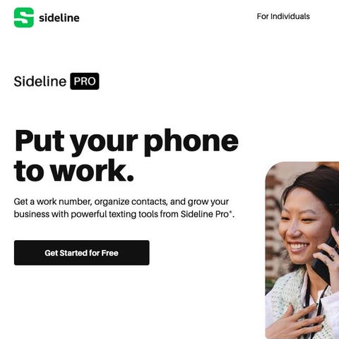 Sideline Pro not only gives you a second number th