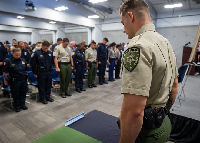 Graduation ceremony at the Acadiana Law Enforcement Training Academy (ALETA). Thursday, April 14, 2022.