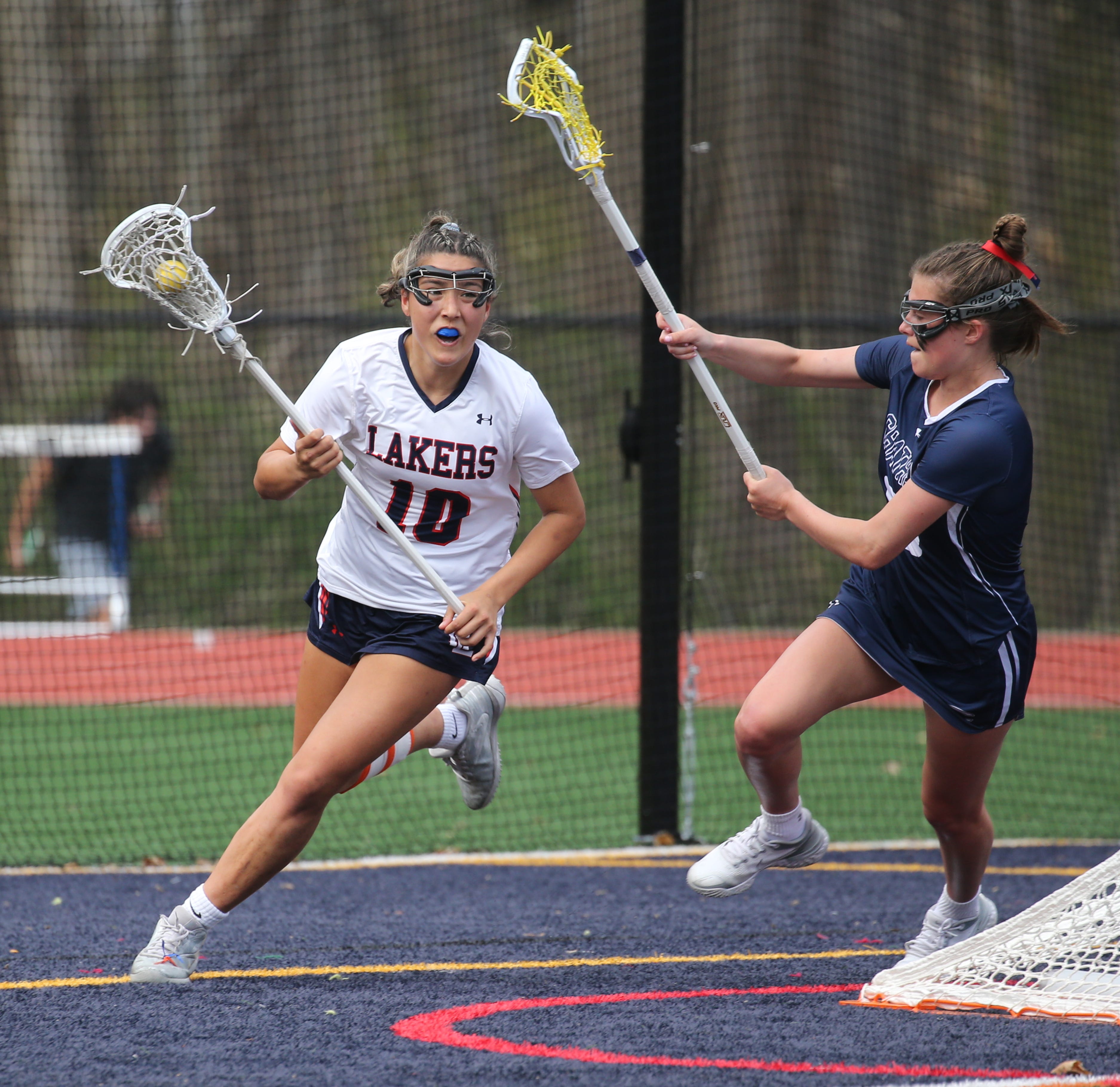 Mountain Lakes NJ girls lacrosse Emma Barkauskas celebrates milestone