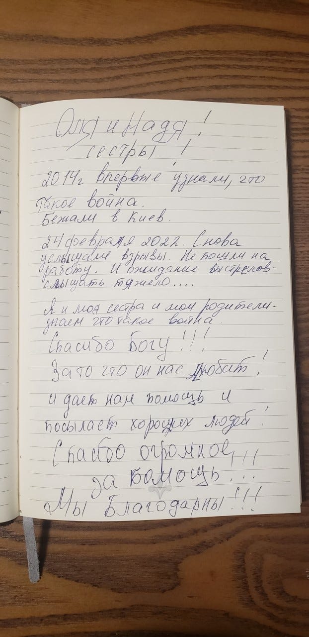 A journal entry from sisters Olja and Nadja who met John Curnutt of Las Cruces on their journey fleeing Ukraine following the attack by Russian forces.