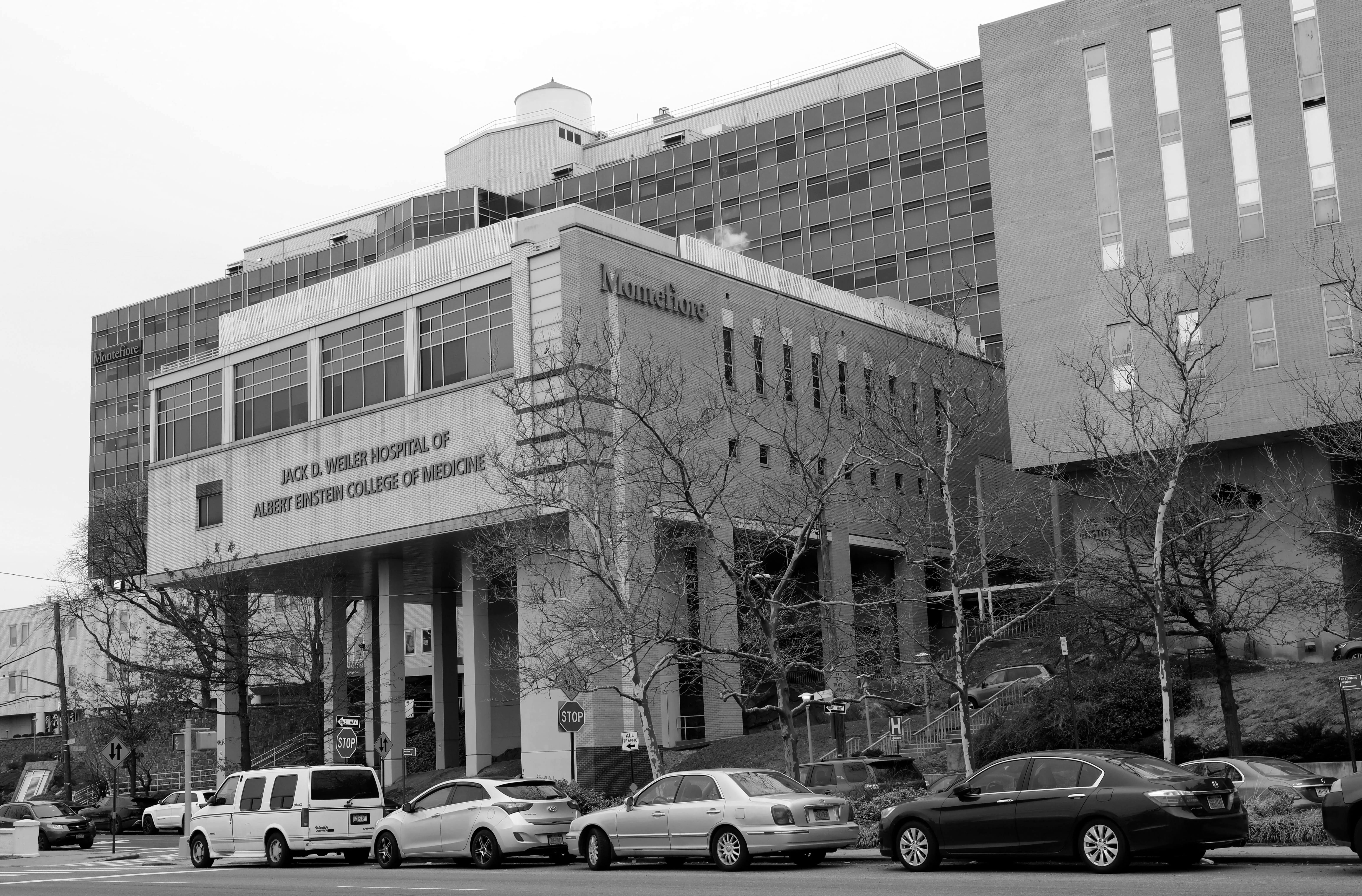 The exterior of the Montefiore Medical Center - Jack D. Weiler Hospital of Albert Einstein College of Medicine in the Bronx, photographed Feb. 24, 2022.