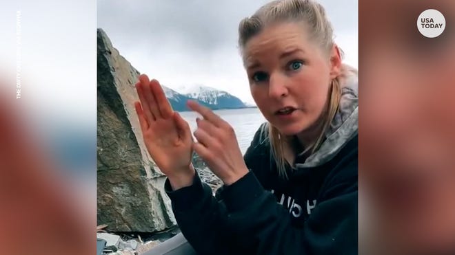 Tiktoker barely escapes rockslide while filming for popular app