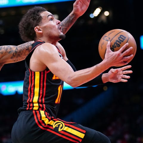 Trae Young led six Hawks players in double figures