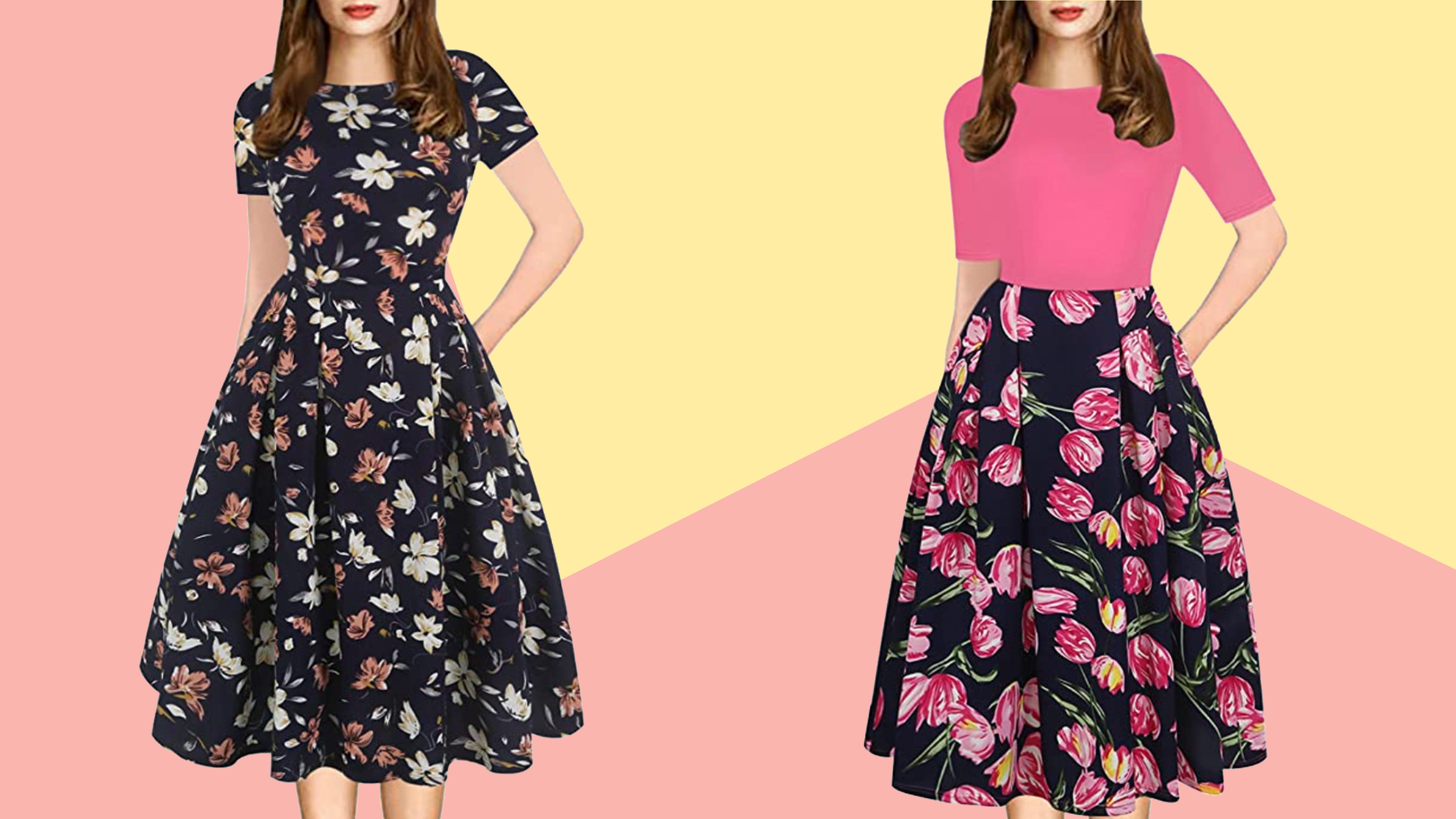 This color-block pattern makes a great church dress.