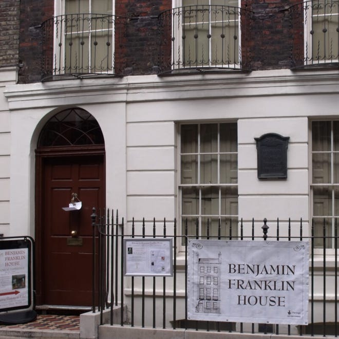 The boarding house at 36 Craven St. in London, where Ben Franklin met and stayed with Margaret Stevenson, is the only remaining Franklin residence in existence.