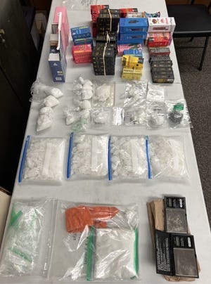 Tulare County detectives seized found 77 grams of Heroin, 100 grams of Cocaine, and 6 pounds of methamphetamine at a Plainview home on Thursday, April 14, 2022.