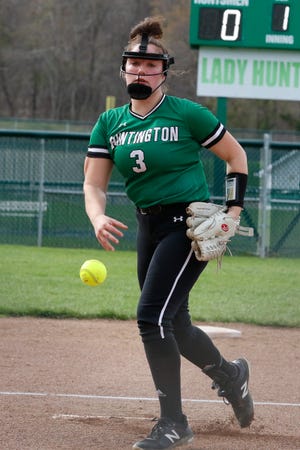 Huntington's Leah McCloskey played a large role in her team's first SVC win of the year after hitting a home run and controlling the mound.