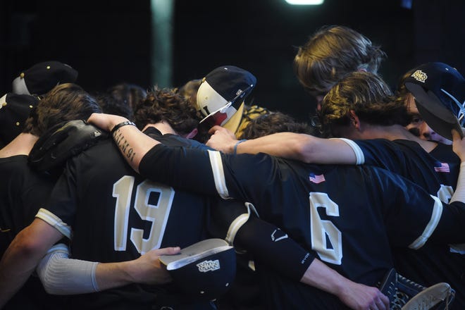 Northwest Rankin prepares to take on the Kosciusko Whippets in baseball at NWR in Flowood, Miss., Friday, April 15, 2022.