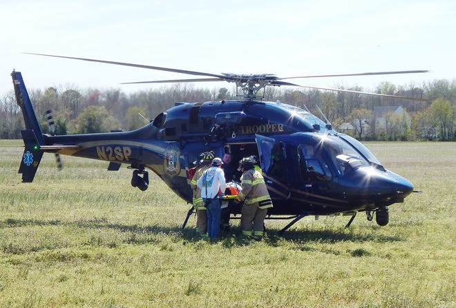 A serious two-vehicle crash on Lewes-Georgetown Highway west of Lewes, near Sussex East development, sent several people to hospitals, including three by helicopters to Christiana Hospital, on Friday afternoon.