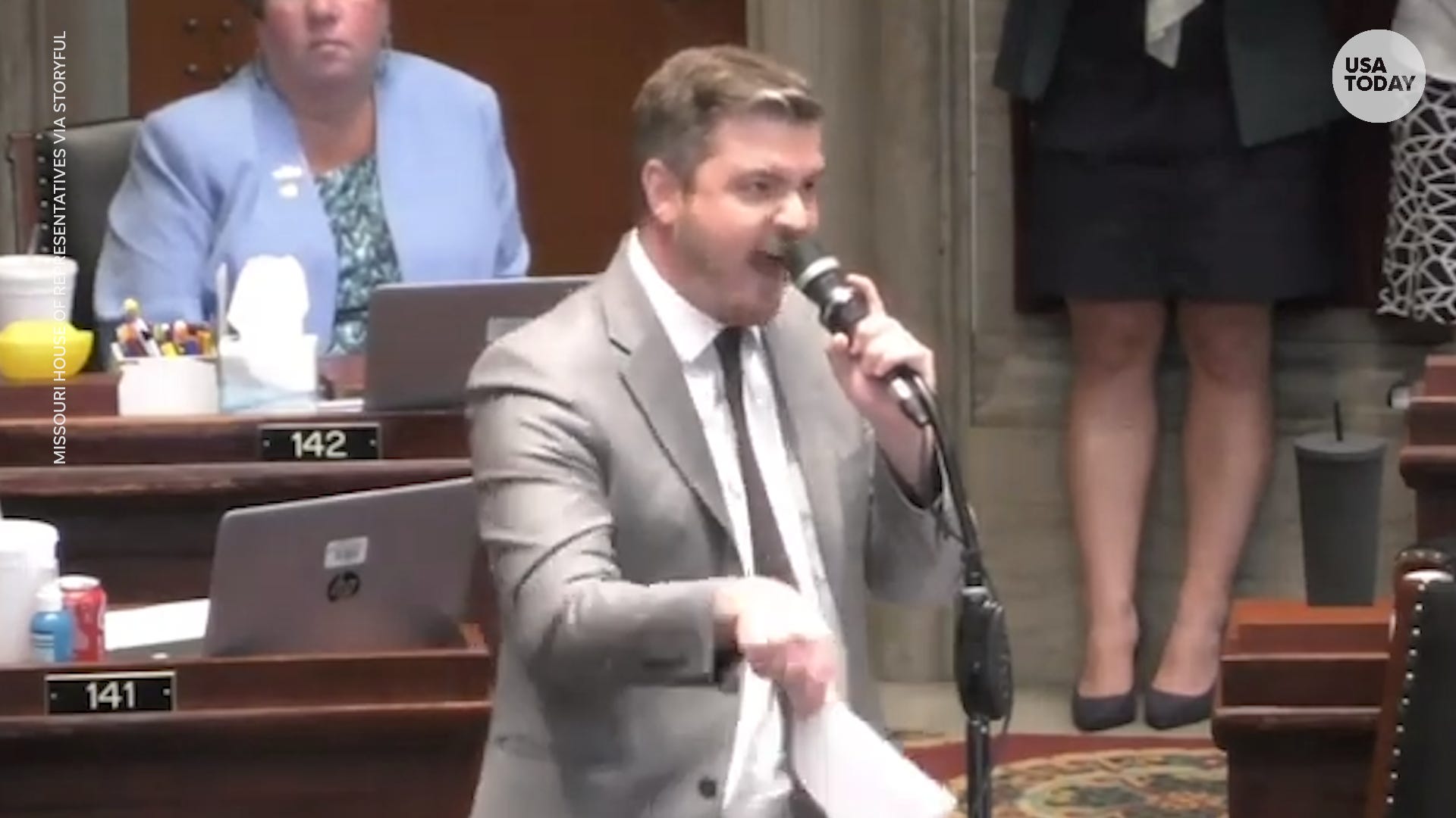 Gay lawmaker spars with Republican over anti-trans bill | USA TODAY￼
