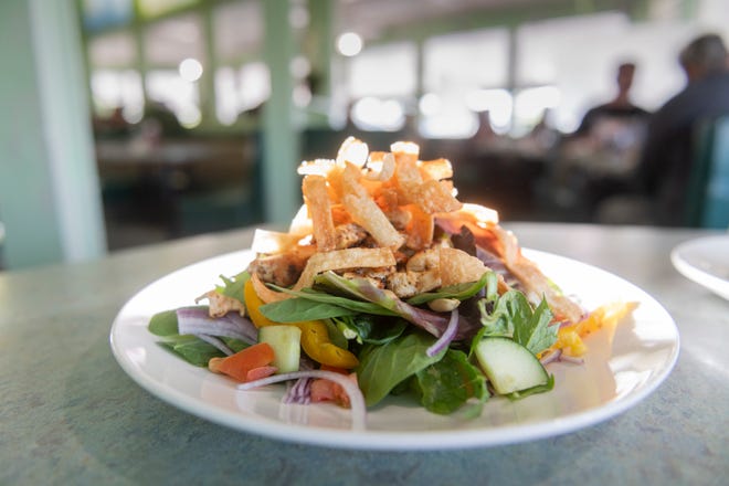 Thai chicken salad from Goody’s Family Restaurant in Victorville CA on Saturday April 16, 2022.  (James Quigg, for the Daily Press)