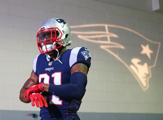 New England Patriots cornerback Malcolm Butler (21) against the Jacksonville Jaguars during the AFC Championship at Gillette Stadium.
