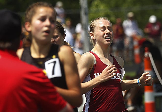 Junior Erin Karas continues to perform at a high level for Watterson after finishing sixth in the 1,600 meters in the Division I state meet last season. She also plays soccer and says sprinting on the field in that sport helps keep her in shape for track.
