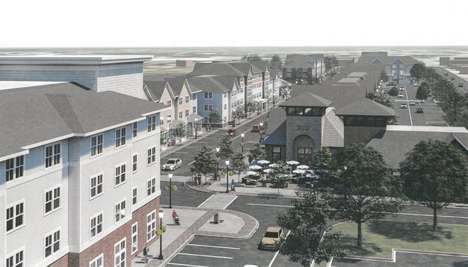 This rendering shows the proposed Middletown Center development on West Main Road.