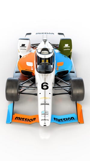 Arrow McLaren SP continued its livery design partnership with clothing brand UNDEFEATED, this year expanding to all three of the team's Indy 500 cars.  Pictured here is Juan Pablo Montoya's No.  6 Chevy for the May 29 race.