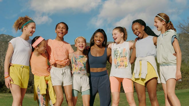 Simone Biles has designed a line of activewear for young girls at Athleta.